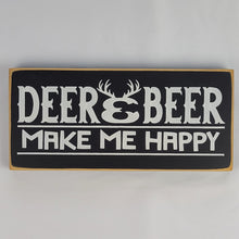 Load image into Gallery viewer, Deer and Beer Wooden Hunting Sign Drinking Man Cave Hunting Lodge
