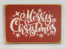 Load image into Gallery viewer, Merry Christmas Wooden Sign
