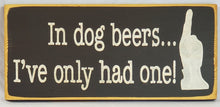 Load image into Gallery viewer, In Dog Beers... Funny Pet Sign
