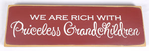 Priceless Grandchildren Decorative Wooden Sign