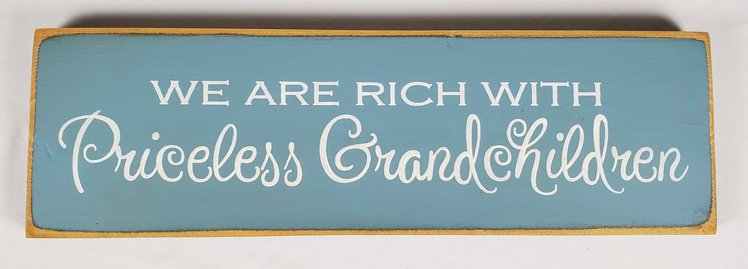 Priceless Grandchildren Decorative Wooden Sign