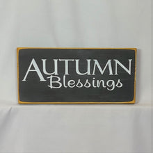 Load image into Gallery viewer, Autumn Blessings wooden sign
