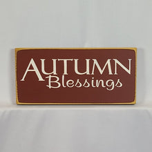 Load image into Gallery viewer, Autumn Blessings wooden sign
