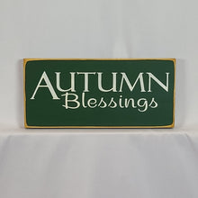 Load image into Gallery viewer, Autumn Blessings wooden sign
