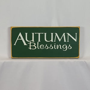 Autumn Blessings wooden sign