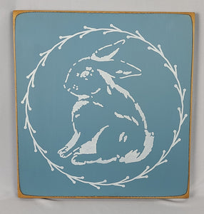 Easter Bunny Wooden Holiday Sign