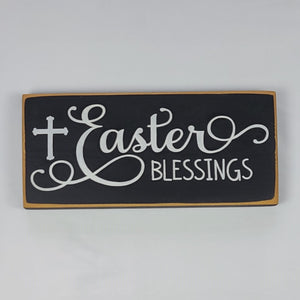 Easter Blessings Wooden Religious Sign