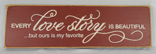 Load image into Gallery viewer, Love Story Wooden Sign
