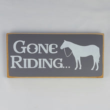 Load image into Gallery viewer, Gone Riding Decorative Wooden Sign
