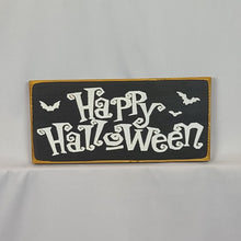 Load image into Gallery viewer, Happy Halloween wooden sign
