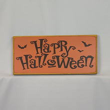 Load image into Gallery viewer, Happy Halloween wooden sign
