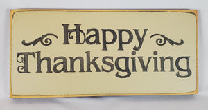 Happy Thanksgiving Decorative Wooden Sign