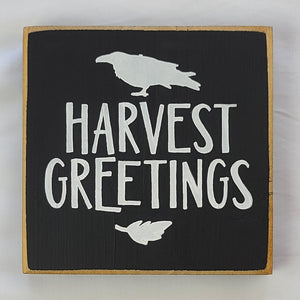 Harvest Greetings Mini Wooden Sign