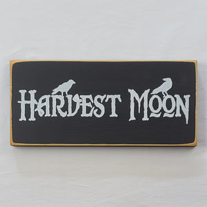 Harvest Moon Painted Wooden Sign