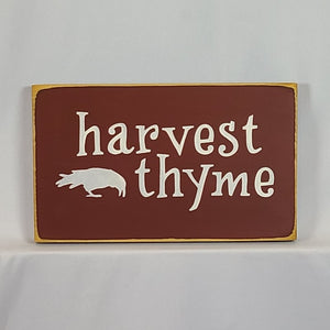 Harvest Thyme Painted wooden sign