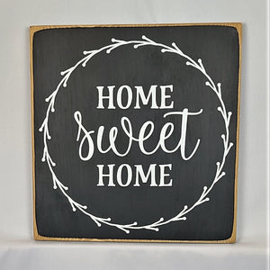 Home Sweet Home Wooden painted sign