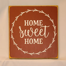 Load image into Gallery viewer, Home Sweet Home Wooden painted sign
