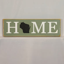 Load image into Gallery viewer, Home Wisconsin Decorative Wooden Sign
