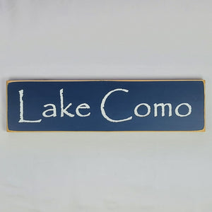 Lake Como Wooden Sign