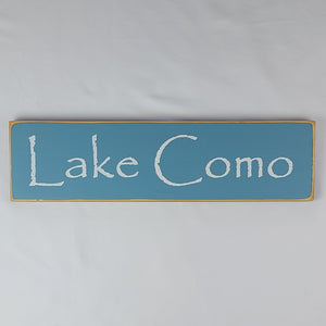 Lake Como Wooden Sign