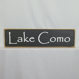 Lake Como Wooden Sign