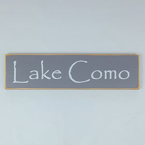 Lake Como Wooden Sign