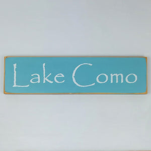 Lake Como Wooden Sign