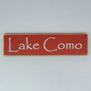 Lake Como Wooden Sign