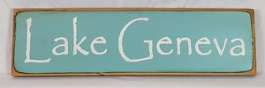 Lake Geneva City and Lake Sign