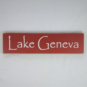 Lake Geneva City and Lake Sign