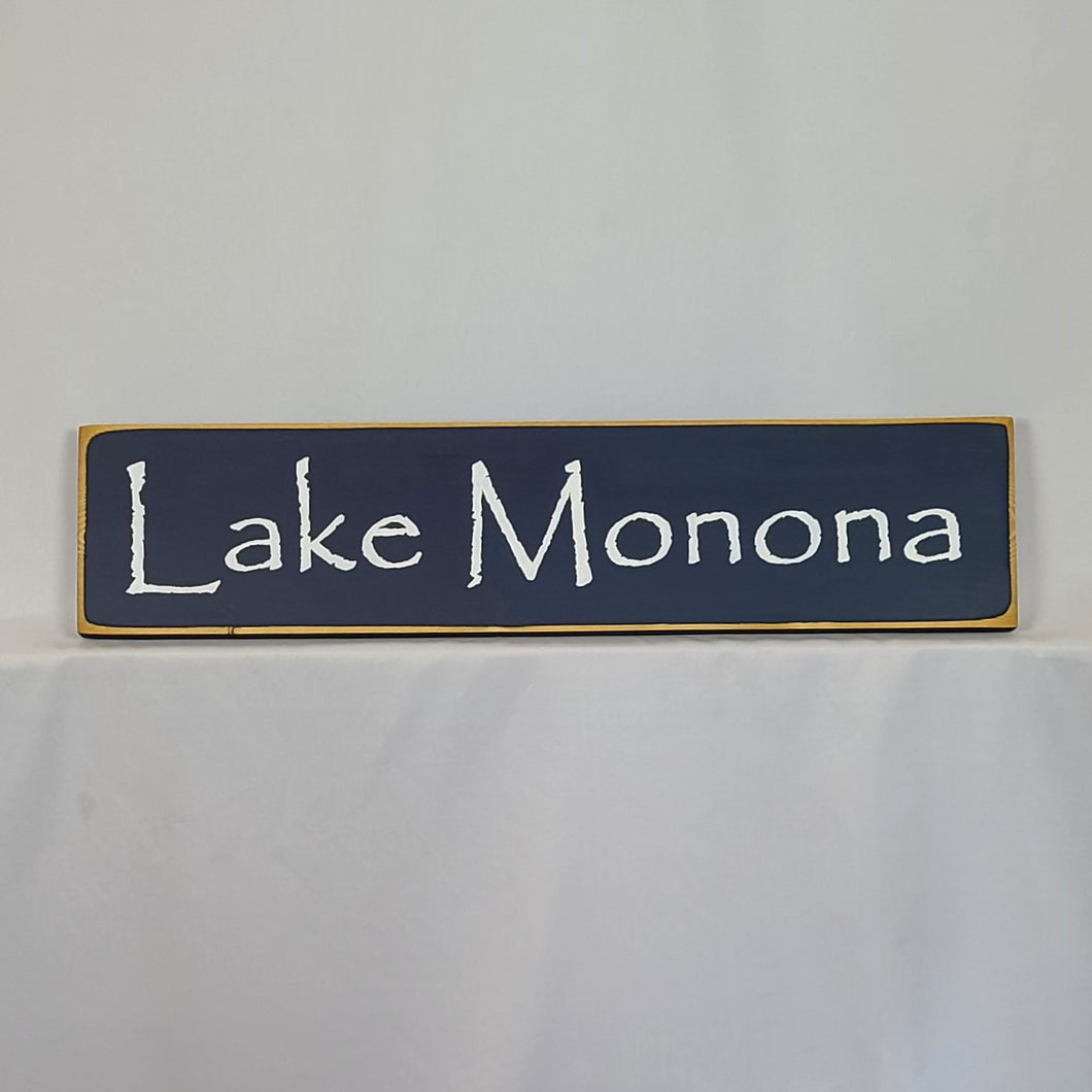 Lake Monona Decorative Wooden Sign