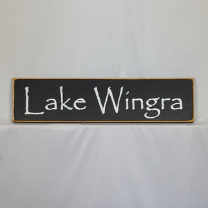 Lake Wingra Madison Area Wooden Lake Sign