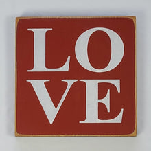 Load image into Gallery viewer, Square Love Wood Sign Mini Small
