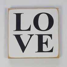 Load image into Gallery viewer, Love Square Wooden Sign Medium Size

