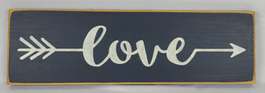 Love Arrow Wooden Sign