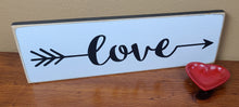 Load image into Gallery viewer, Love Arrow Wooden Sign
