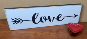 Love Arrow Wooden Sign