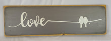 Load image into Gallery viewer, Love Birds Romantic Wooden Sign
