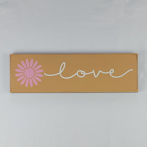 Love Flower Decorative Wooden Sign