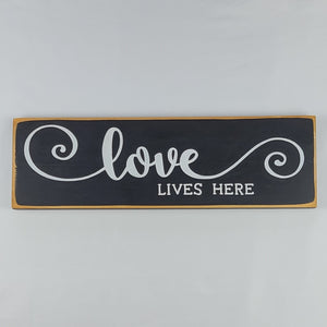 Love Lives Here Decorative Wooden Sign