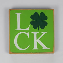 Load image into Gallery viewer, Luck Mini Wooden Irish Painted Sign
