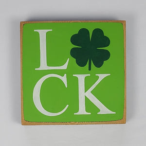 Luck Mini Wooden Irish Painted Sign