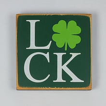 Load image into Gallery viewer, Luck Mini Wooden Irish Painted Sign

