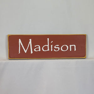 Madison Wooden City Sign