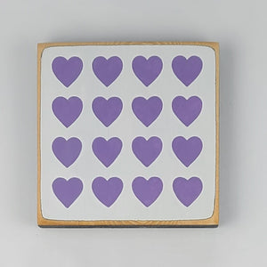 Mini 12 Heart Wooden Romance Sign