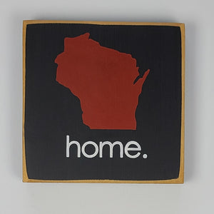 Home. WI Mini Wooden Sign