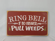 Load image into Gallery viewer, Ring Bell Pull Weeds Painted Wooden Spring Sign
