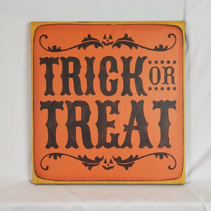 Trick Or Treat Wooden Sign