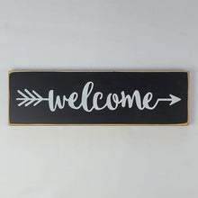 Load image into Gallery viewer, Welcome Arrow Decorative Wooden Sign
