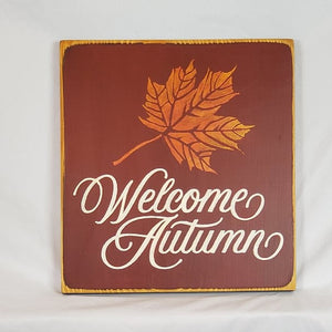 Welcome Autumn Wooden Sign